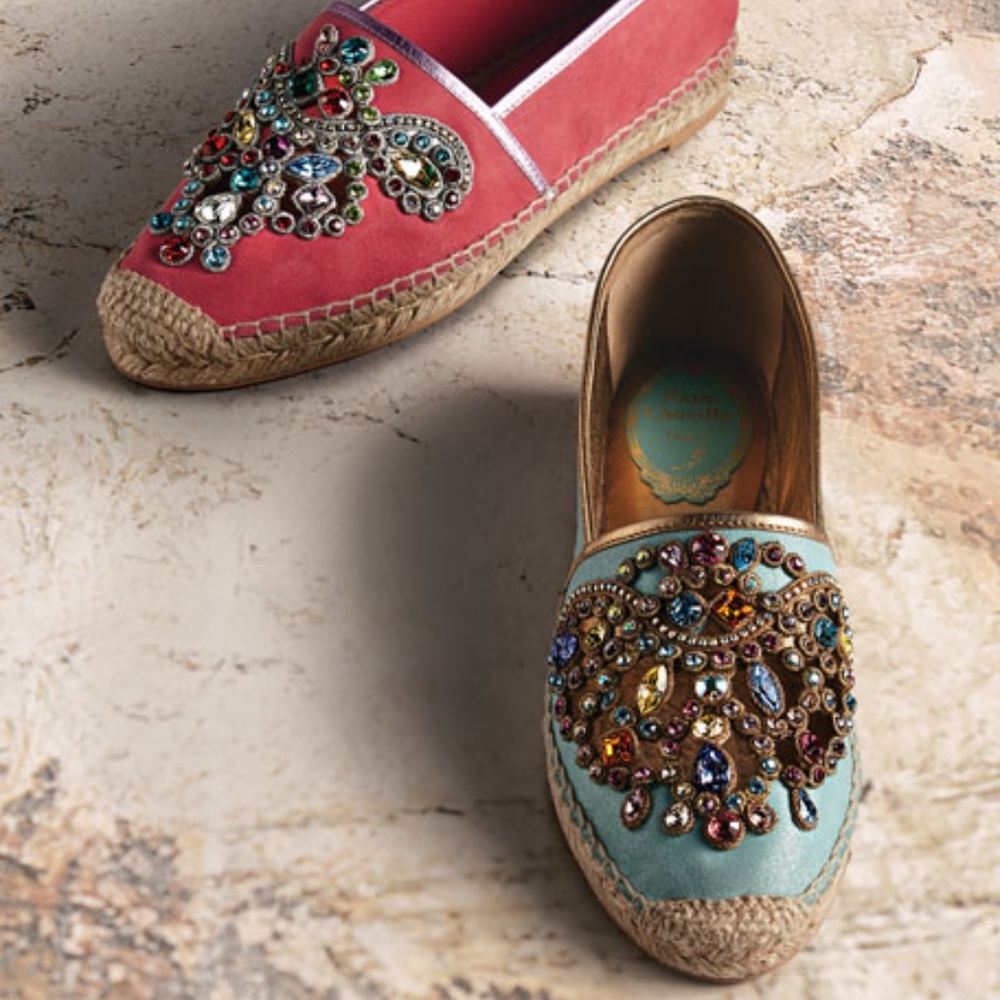 Jeweled Espadrille Flats